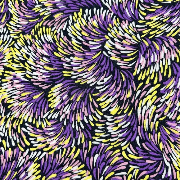 Boden floaty fireworks purple jersey v-neck dress draped comfort sz 12 TALL long - Picture 4 of 8